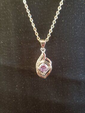 Infinity Twist Teardrop Pendant Necklace